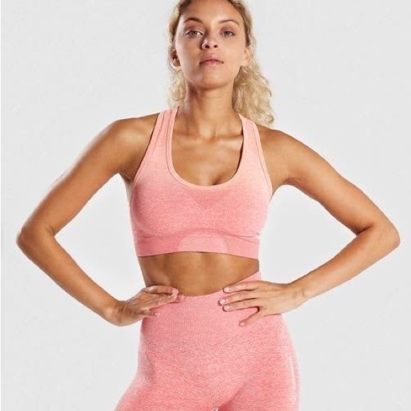 GymShark Pink Coral Ombre Seamless Set - Picture 5 of 7